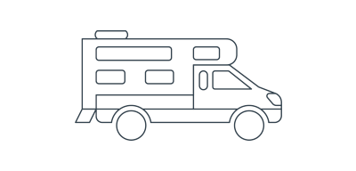 Illustration of a truck camper type RV